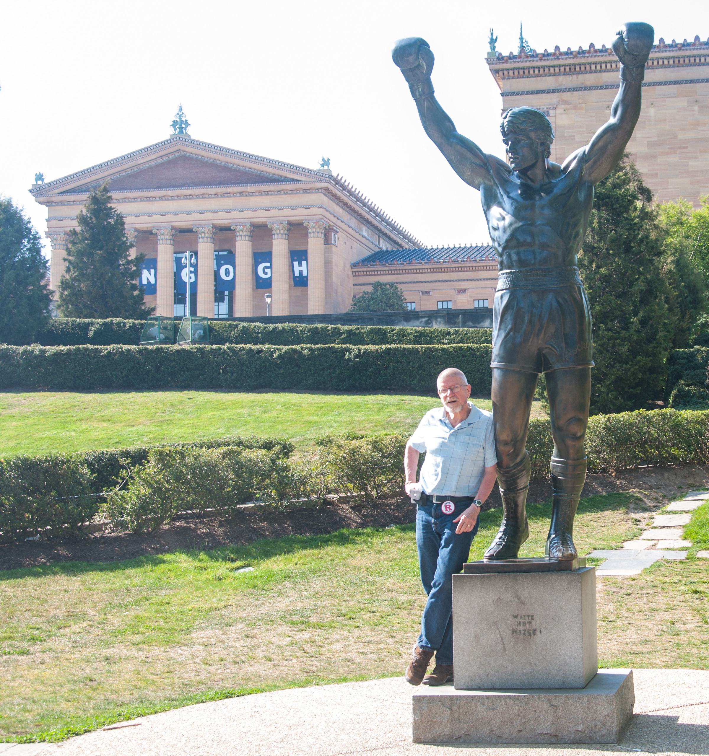 Nick @ Rocky Statue by Art Museum